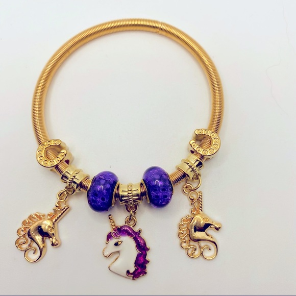 Bracelet golden Unicorns and lucky horse shoes! - Picture 9 of 9